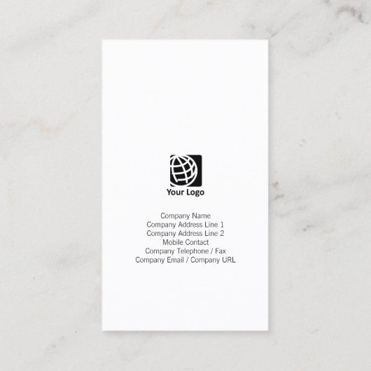 Vastgoedmakelaar VastgoedBelegging MonogramGrunge Visitekaartje (Achterkant)