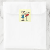 Vastgoedmakelaar Vierkante Sticker (Tas)
