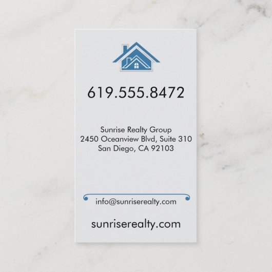 Vastgoedmakelaar Visitekaartje Modern Vertical (Achterkant)