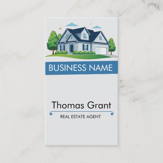Vastgoedmakelaar Visitekaartje Modern Vertical (Voorkant)