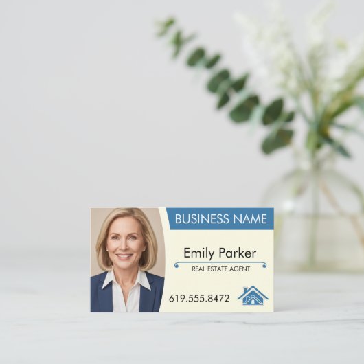 Vastgoedmakelaar Visitekaartje moderne QR-code (Staand voorkant)