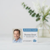 Vastgoedmakelaar Visitekaartje moderne QR-code (Staand voorkant)