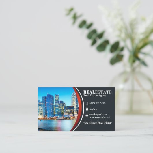 Vastgoedmakelaar Visitekaartjes 49 Pack of 100 (Staand voorkant)