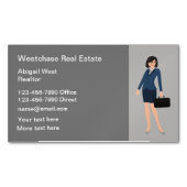 Vastgoedmakelaar Visitekaartjes voor een makelaar Magnetisch Visitekaartje (Voorkant)