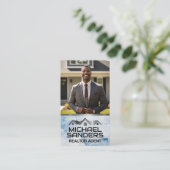 Vastgoedmakelaar voor het huis visitekaartje (Staand voorkant)