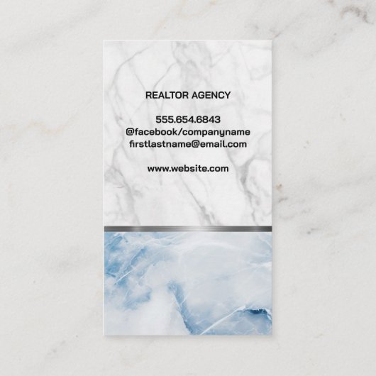 Vastgoedmakelaar voor het huis visitekaartje (Achterkant)