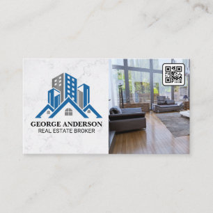 vastgoedmakelaar   woonkamer   QR-barcode Visitekaartje