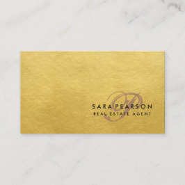 Vastgoedmakelaarsinvestering Elegante Gouden Textu Visitekaartje