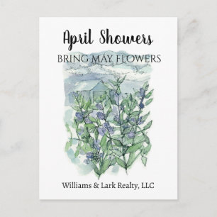 Vastgoedmarketing April Buien Mei Bloemen Briefkaart
