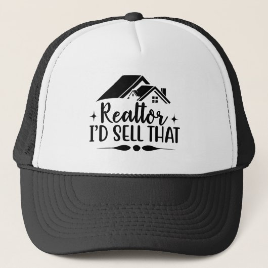 Vastgoedmarketing makelaar Trucker Hat Pet (Voorkant)