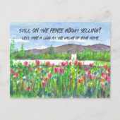 Vastgoedmarketing op de omheining klanten briefkaart (Voorkant)