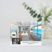 Vastgoedmarkt adverteren bewerkbare foto logo briefkaart (Staand voorkant)