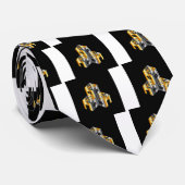 vastgoedmarkt met puzzeldak stropdas (Opgerold)