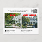 Vastgoedmarktleider genereren bewerkbare foto briefkaart (Achterkant)