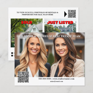 Vastgoedmarktleider genereren bewerkbare foto briefkaart