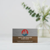 Vastgoedonroerend goed | Metaalhout | Bouw Visitekaartje (Staand voorkant)