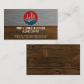 Vastgoedonroerend goed | Metaalhout | Bouw Visitekaartje (Voorkant / Achterkant)