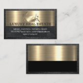 Vastgoedonroerend goed | Palmbomen | Goud metaal Visitekaartje (Voorkant / Achterkant)
