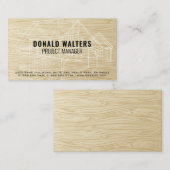 Vastgoedontwikkelaar | Houtblauwdrukken Visitekaartje (Voorkant / Achterkant)