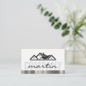 Vastgoedpictogram Metallic Trim Visitekaartje (Staand voorkant)