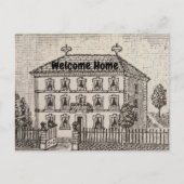 Vastgoedpromotie Welkom Thuis Vintage Huis Briefkaart (Voorkant)