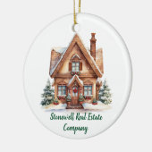 Vastgoedzaken gepersonaliseerde kerst keramisch ornament (Links)