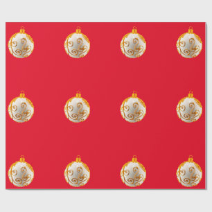 Vasthouden en room ornament rood inpakpapier