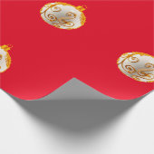 Vasthouden en room ornament rood inpakpapier (Hoek)