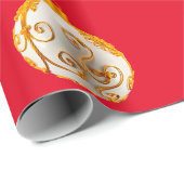 Vasthouden en room ornament rood inpakpapier (Rol Hoek)