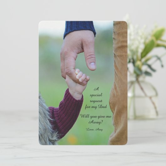 Vasthouden Vader Verzoekkaart (Staand voorkant)