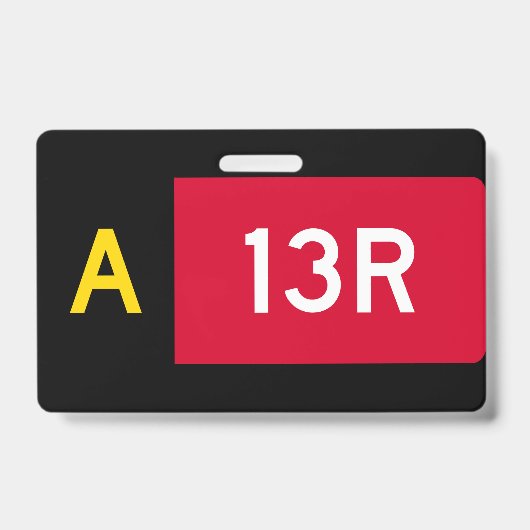 Vasthoudpunt bord A13R Badge (Voorzijde)
