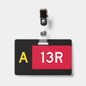 Vasthoudpunt bord A13R Badge (Voorzijde met clip)