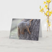 Vastklampende Eekhoorn Kaart (Gele Bloem)