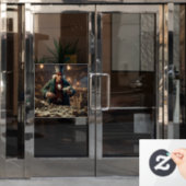 vastklemmen van schuifvenster raamsticker (Kantoordeur)