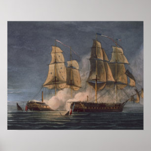 Vastleggen van de Thetis door HMS Amethyst, 10 nov Poster