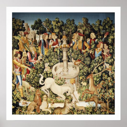 Vastleggen van witte unicorn poster (Voorkant)