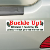 vastmaken bumpersticker (Op auto)