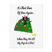 Vaststellen: Kat kerstboom: Tijd van het jaar!