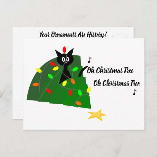 Vaststellen: ♪ Kerstboom ♪ Briefkaart (Voorkant / Achterkant)