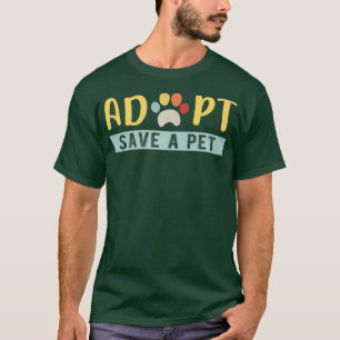 Vaststellen sparen een voer- en hondendierenreddin t-shirt