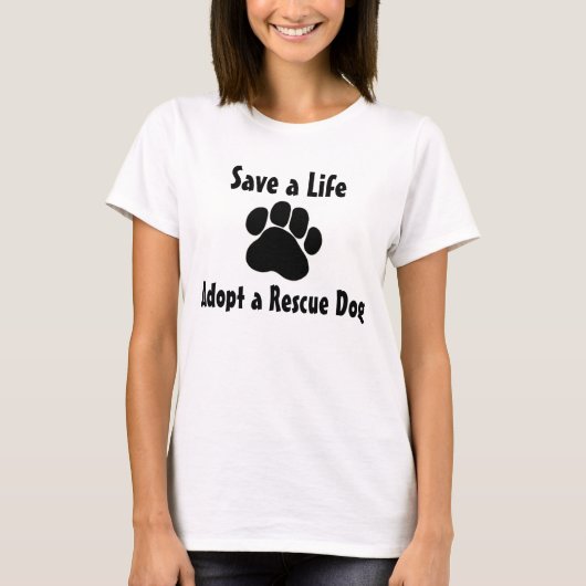 Vaststellen van een Reddingshond T-shirt (Voorkant)