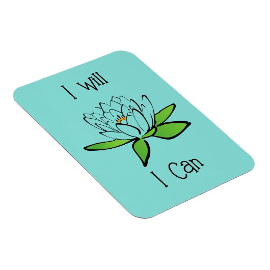 Vaststelling Lotus Bloem Ik zal Ik Kan Magneet (Rechterzijde)