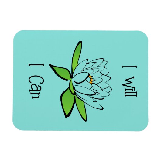 Vaststelling Lotus Bloem Ik zal Ik Kan Magneet (Horizontaal)