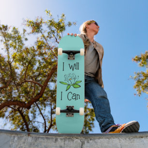Vaststelling Lotus Bloem Ik zal Ik Kan Persoonlijk Skateboard