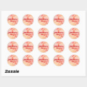 Vaststelling Romeinen 15:4 Verse met roze bloemen Ronde Sticker (Vel)