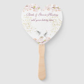 Vaststelling van de abanicos con flores y palomas handwaaier (Achterkant)