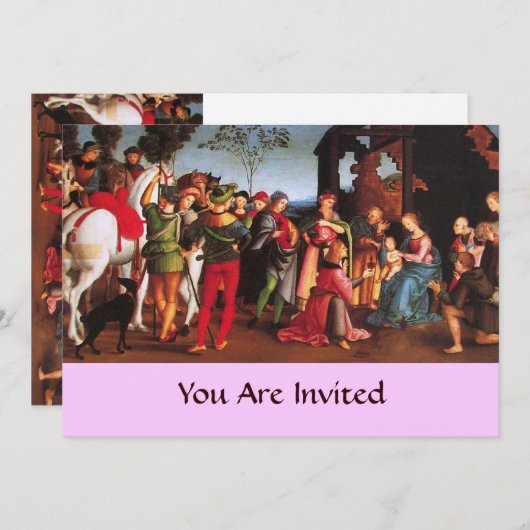 VASTSTELLING VAN DE MAGI-kerst Kaart (Voorkant / Achterkant)