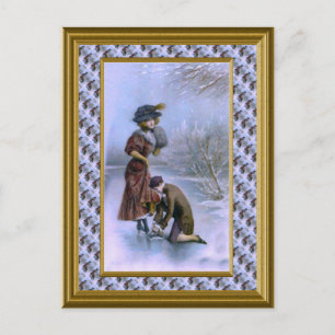 Vaststelling van de schaatsen 1920 briefkaart