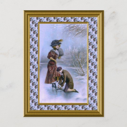 Vaststelling van de schaatsen 1920 briefkaart (Voorkant)