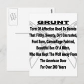 Vaststelling van het Amerikaanse militaire bedrag Briefkaart (Voorkant / Achterkant)